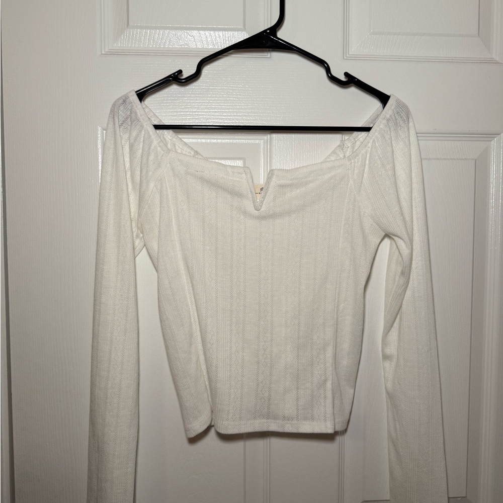 Elegant White Off-Shoulder Women's Top